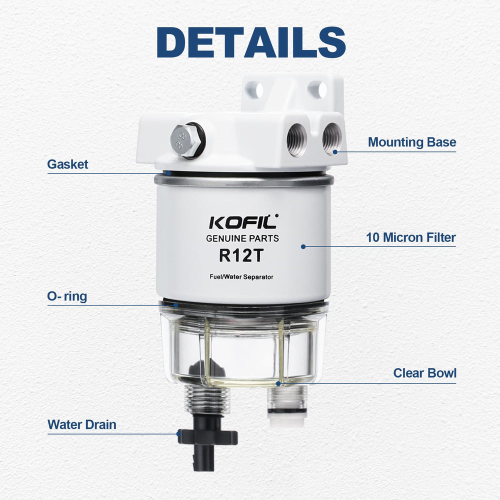 KOFIL R12T mounted on an outboard engine illustrating in‑use protection