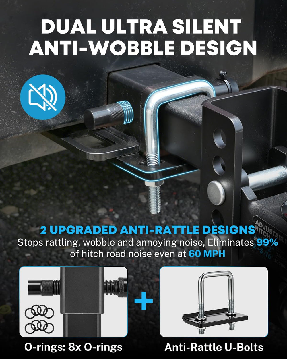 Kohree dual hitch balls 2" and 2-5/16" offering flexible towing options