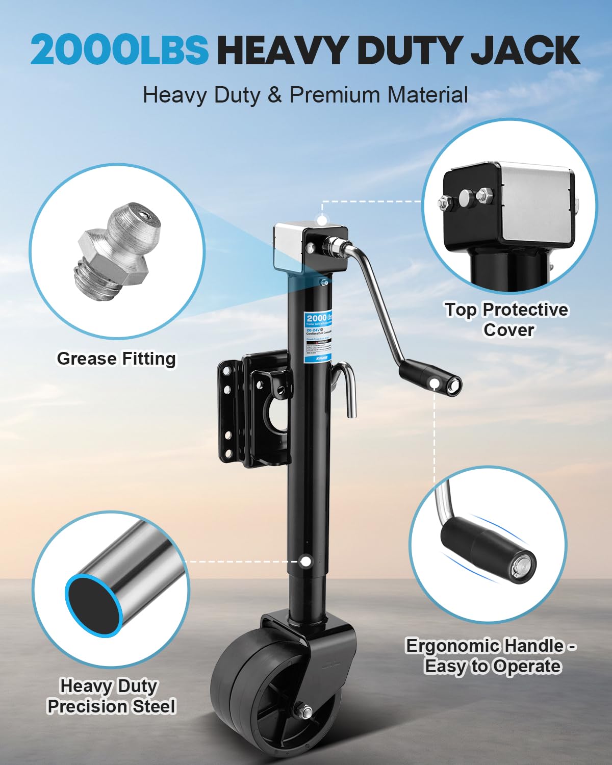 Kohree ergonomic rubber handle close-up for comfortable grip