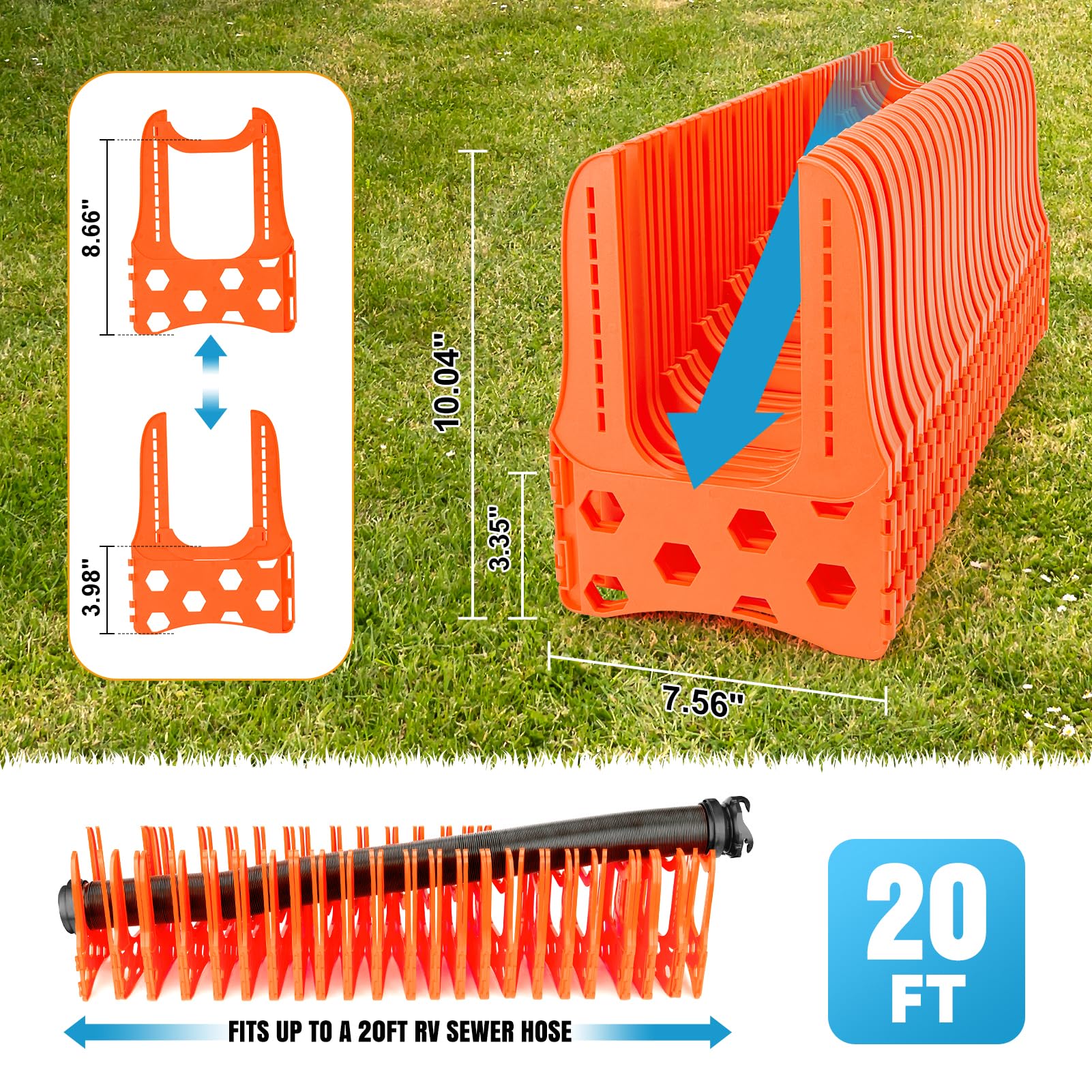 Kohree folded support with strap for compact storage and easy transport