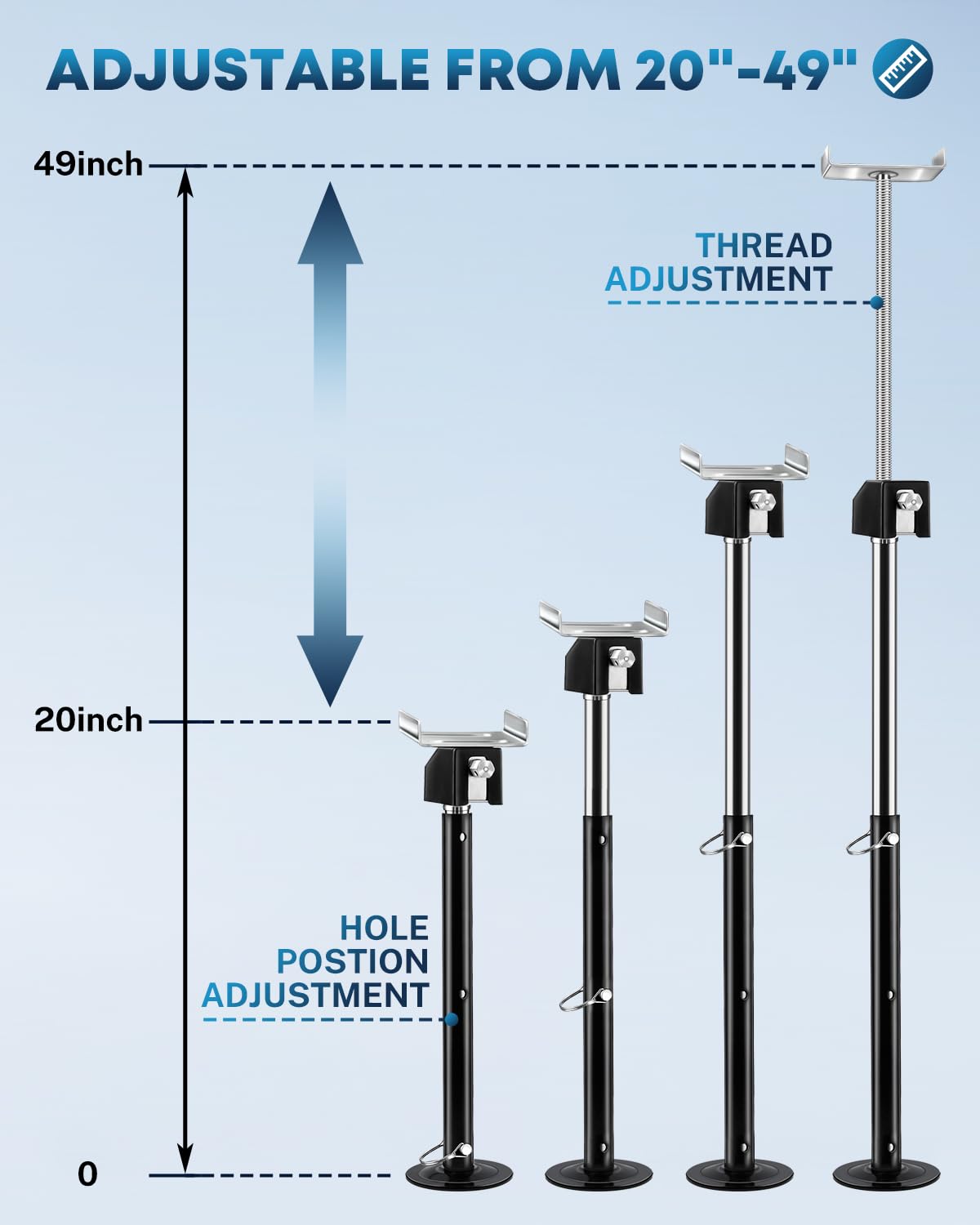 Kohree jacks installed under a fifth wheel slide-out reducing sway and protecting seals