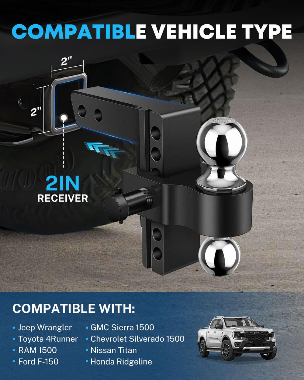 Kohree stainless hitch pin locks and keys providing theft deterrence
