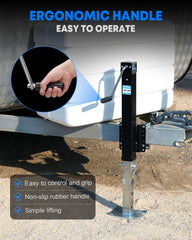 Kohree side profile of adjustable drop leg showing multiple height positions