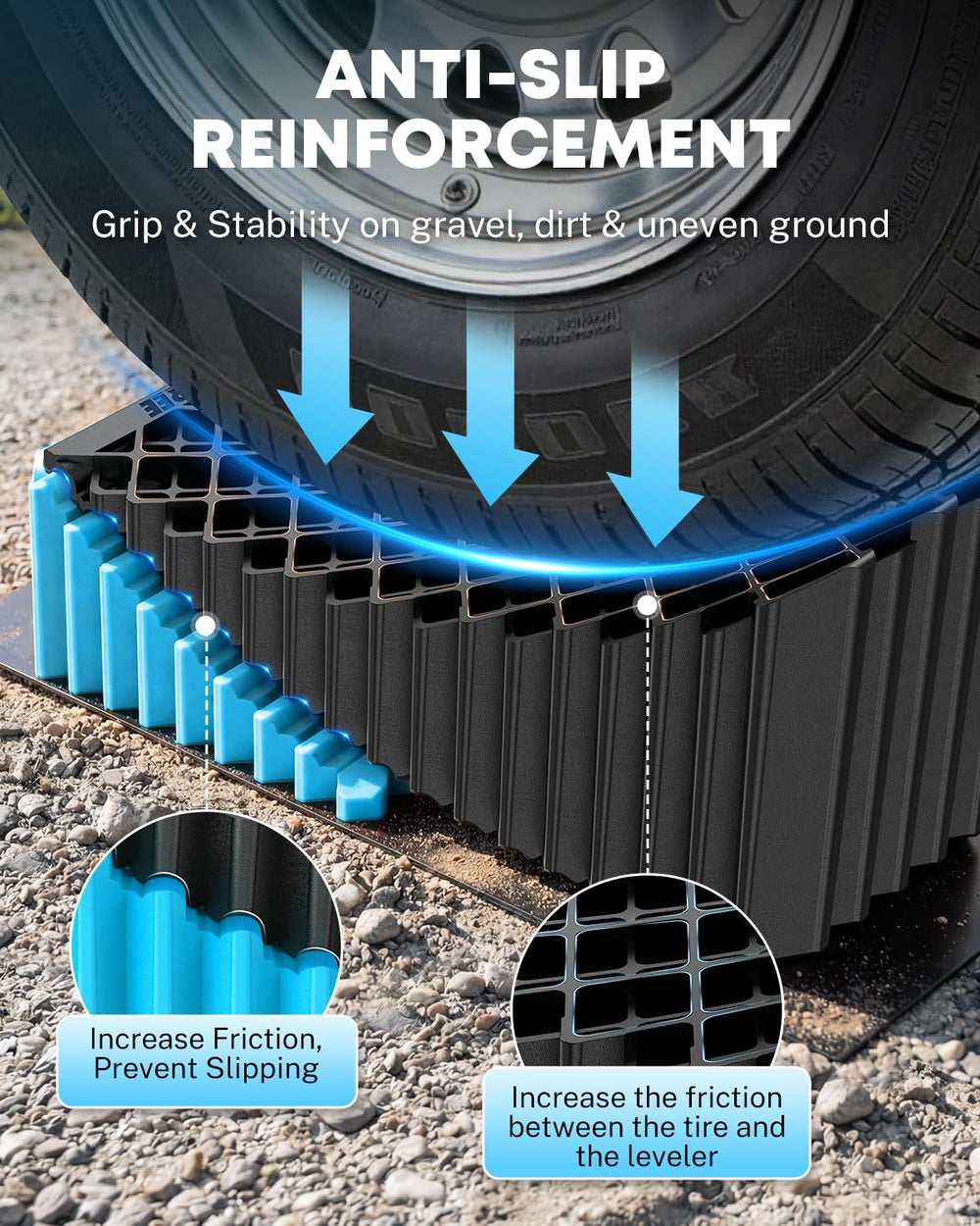 Kohree textured top detail increasing tire traction and preventing slips