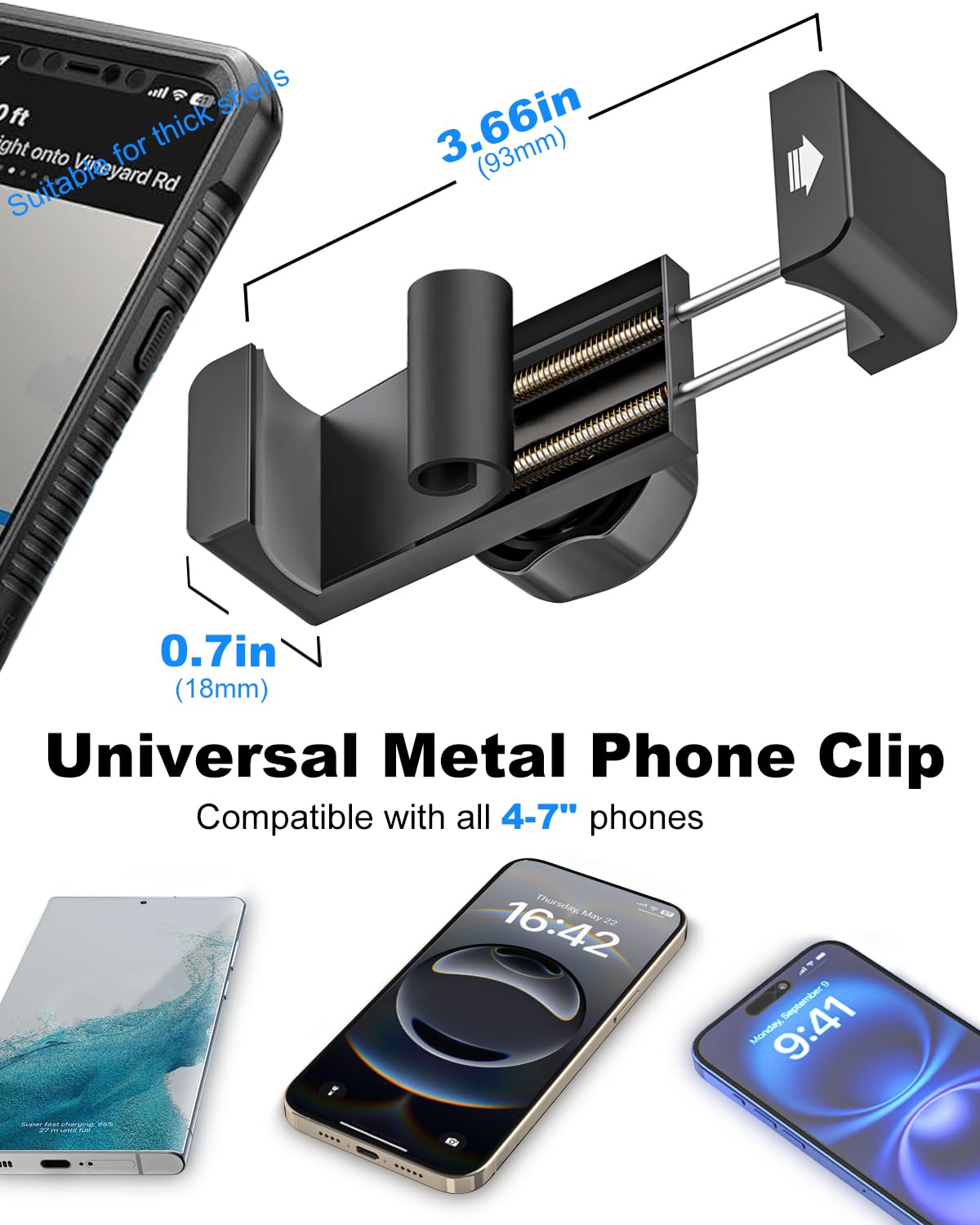 Kolasels one-touch release button for fast, safe phone removal