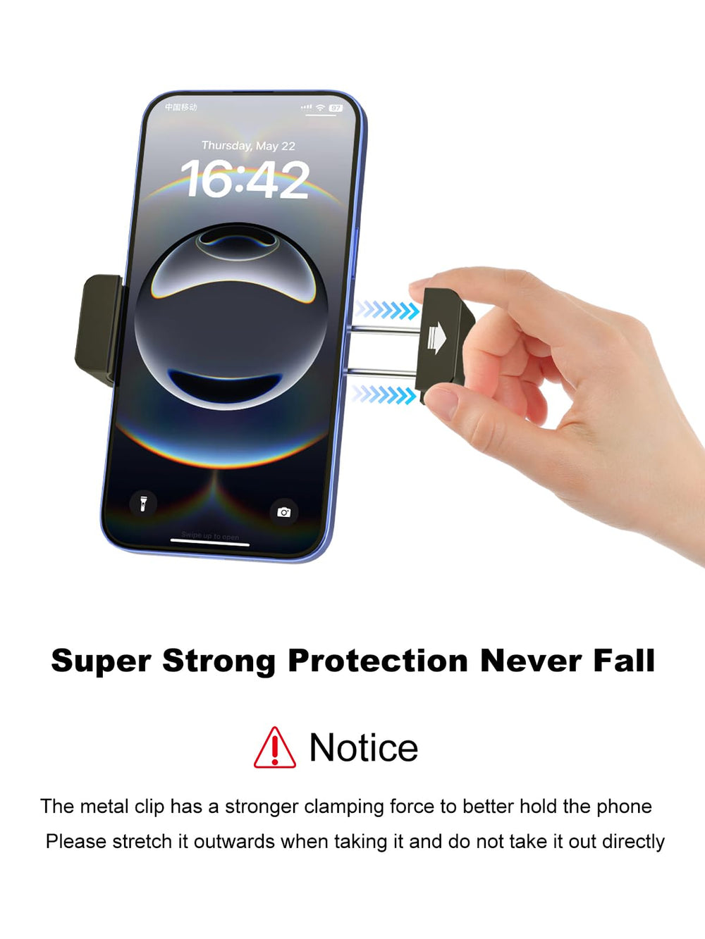 Kolasels next to smartphone showing size and height clearance