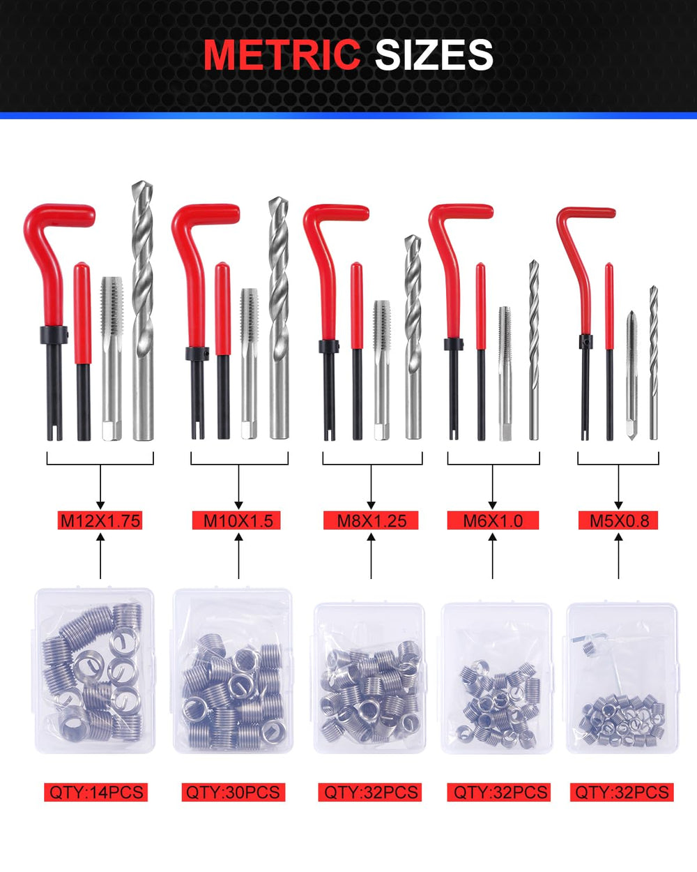 Kolvoii tools laid out showing taps, drills and drivers for efficient repairs