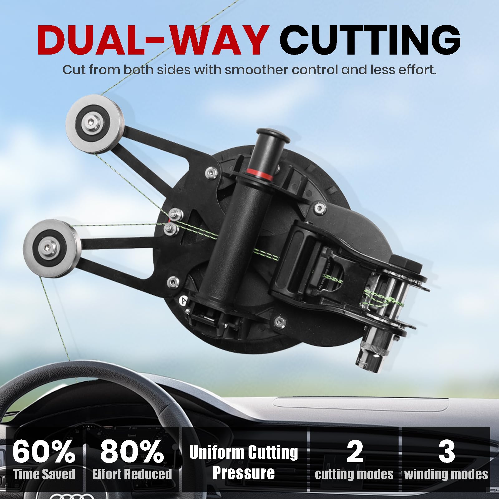 konzition vacuum suction closeup demonstrating strong hold for safer cutting