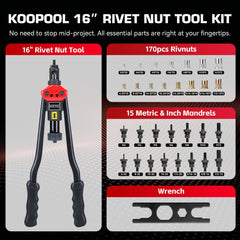 KOOPOOL close-up of quick-swap mechanism showing fast mandrel changes benefit