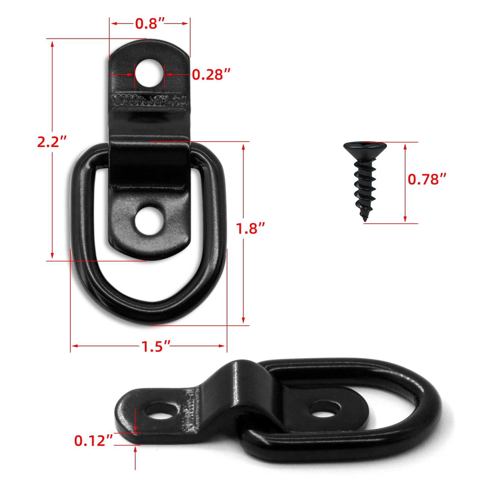 KOPKIO close-up of D-ring weld and black powder coat showing corrosion resistance