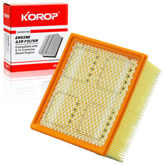 KOROP front view air filter showing correct fitment and OEM-style design