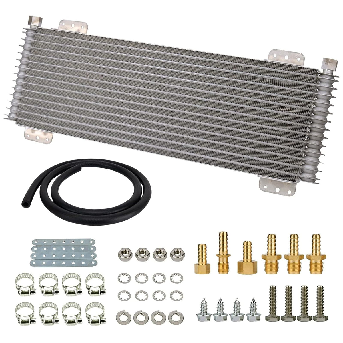 KOROP cooler front view showing full brazed-aluminum core and airflow benefit