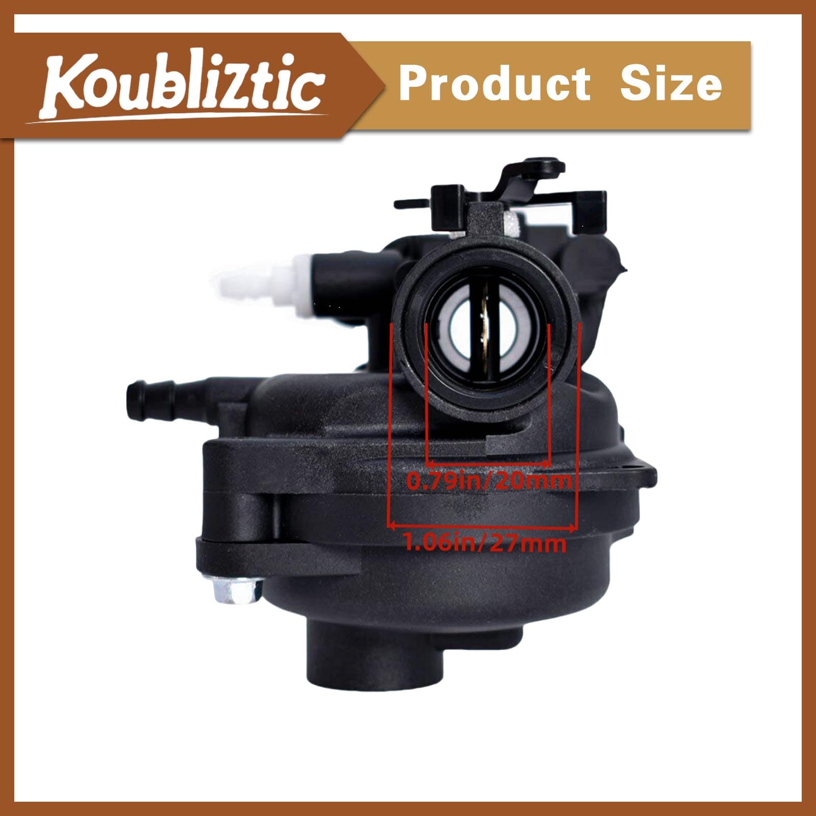 Koubliztic hand holding primer bulb demonstrating easier cold starts benefit