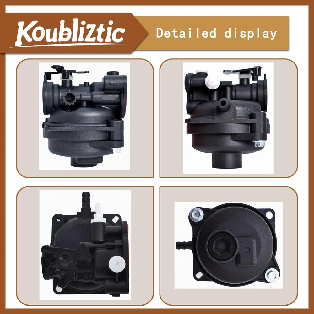 Koubliztic carburetor beside spark plug for scale and installation clarity benefit