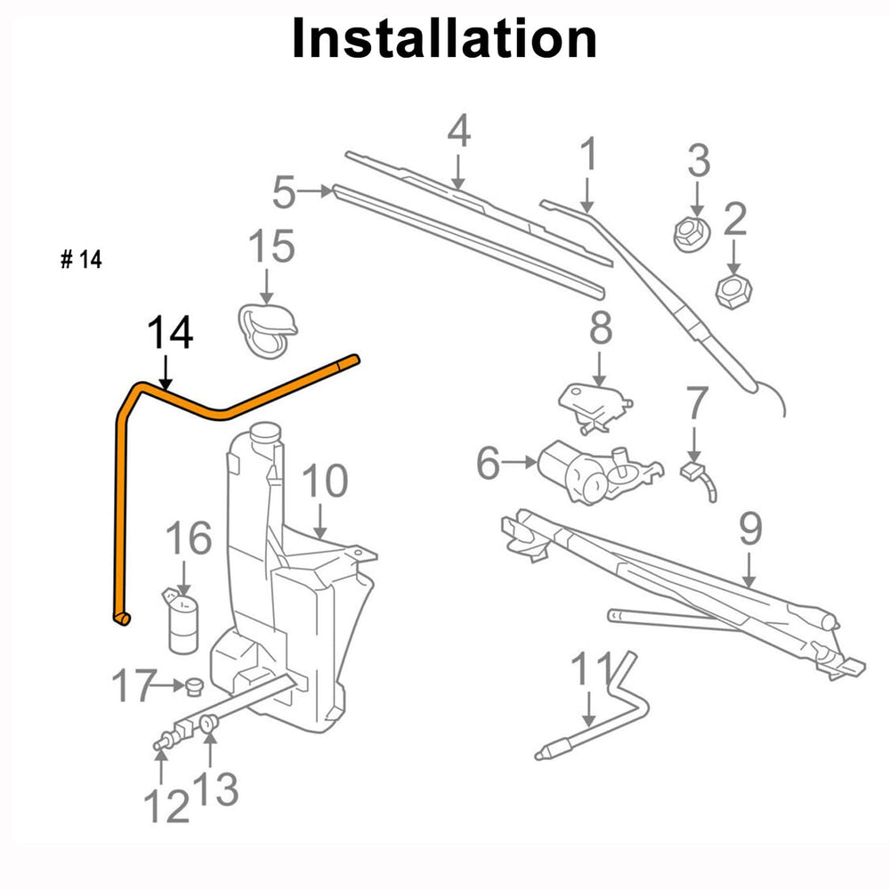 koxuyim hose on vehicle front showing restored washer function benefit