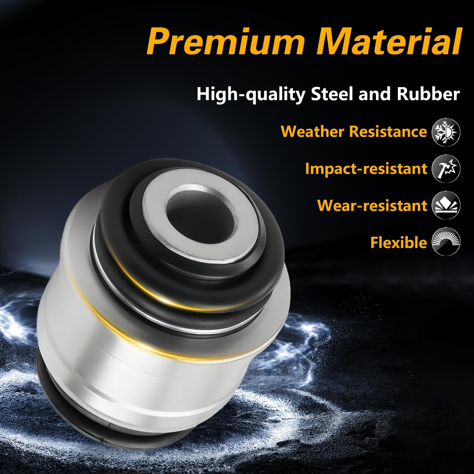 KPALAG side profile of bushing highlighting compact design and strength