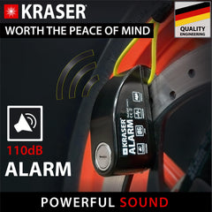 KRASER close-up of 6mm shackle highlighting secure fit and strong locking