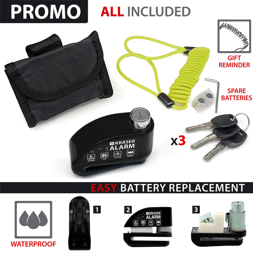 KRASER three keys with spare batteries showing ready-to-use convenience