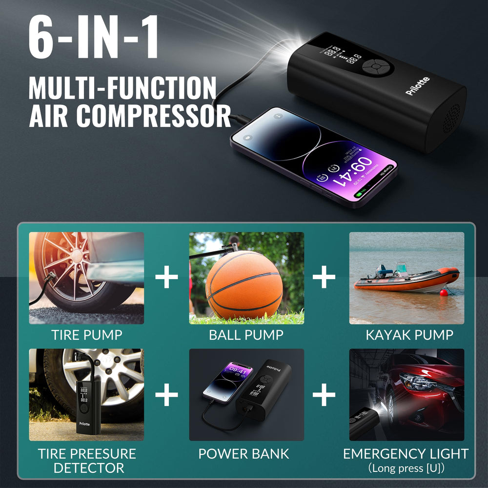 Krcqap inflator LED light illuminated with SOS mode for roadside visibility benefit