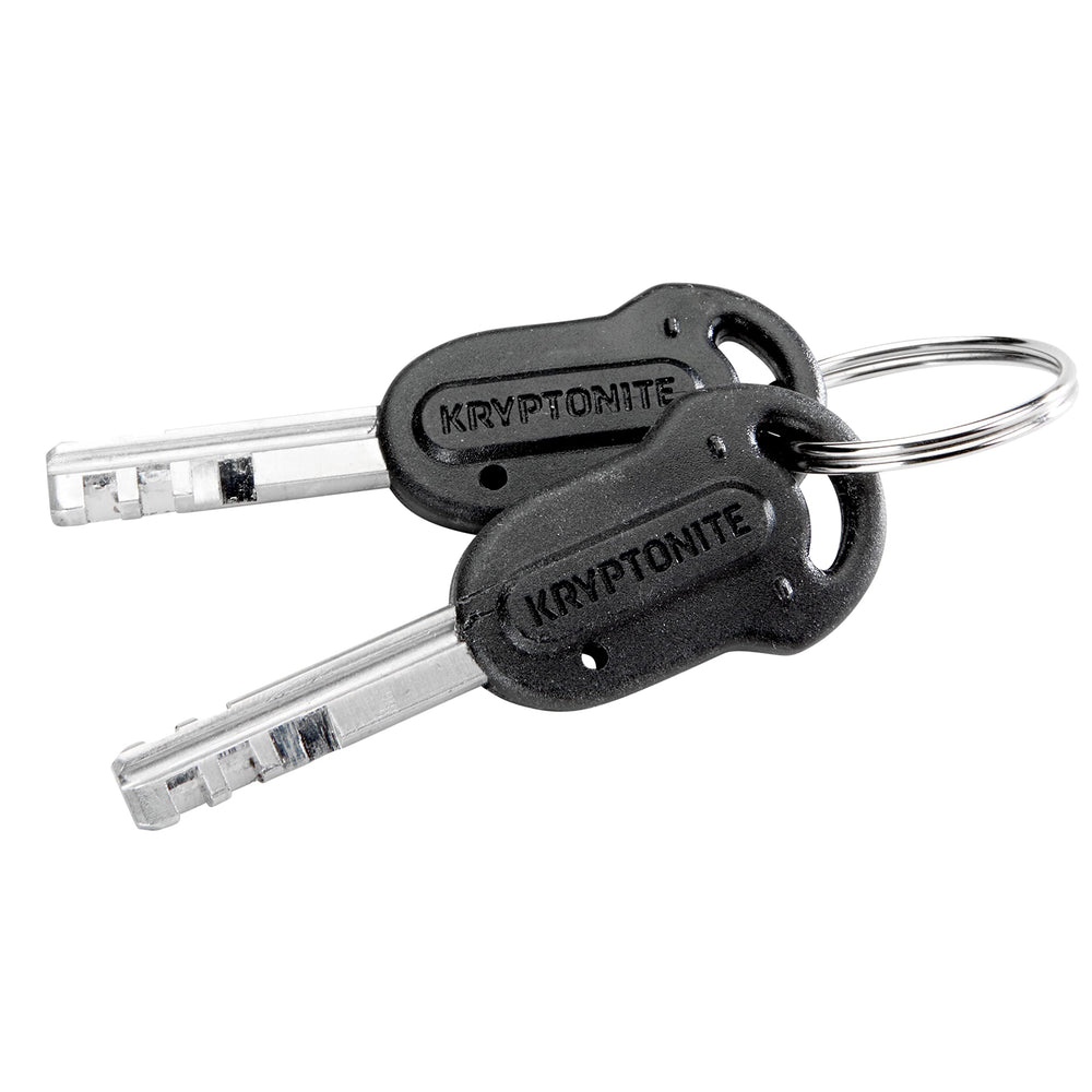 Kryptonite lock installed on motorcycle rotor illustrating correct fit and immediate security