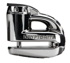 Kryptonite Keeper 5-S2 front view in chrome showing compact lock and visible reminder cable for convenience
