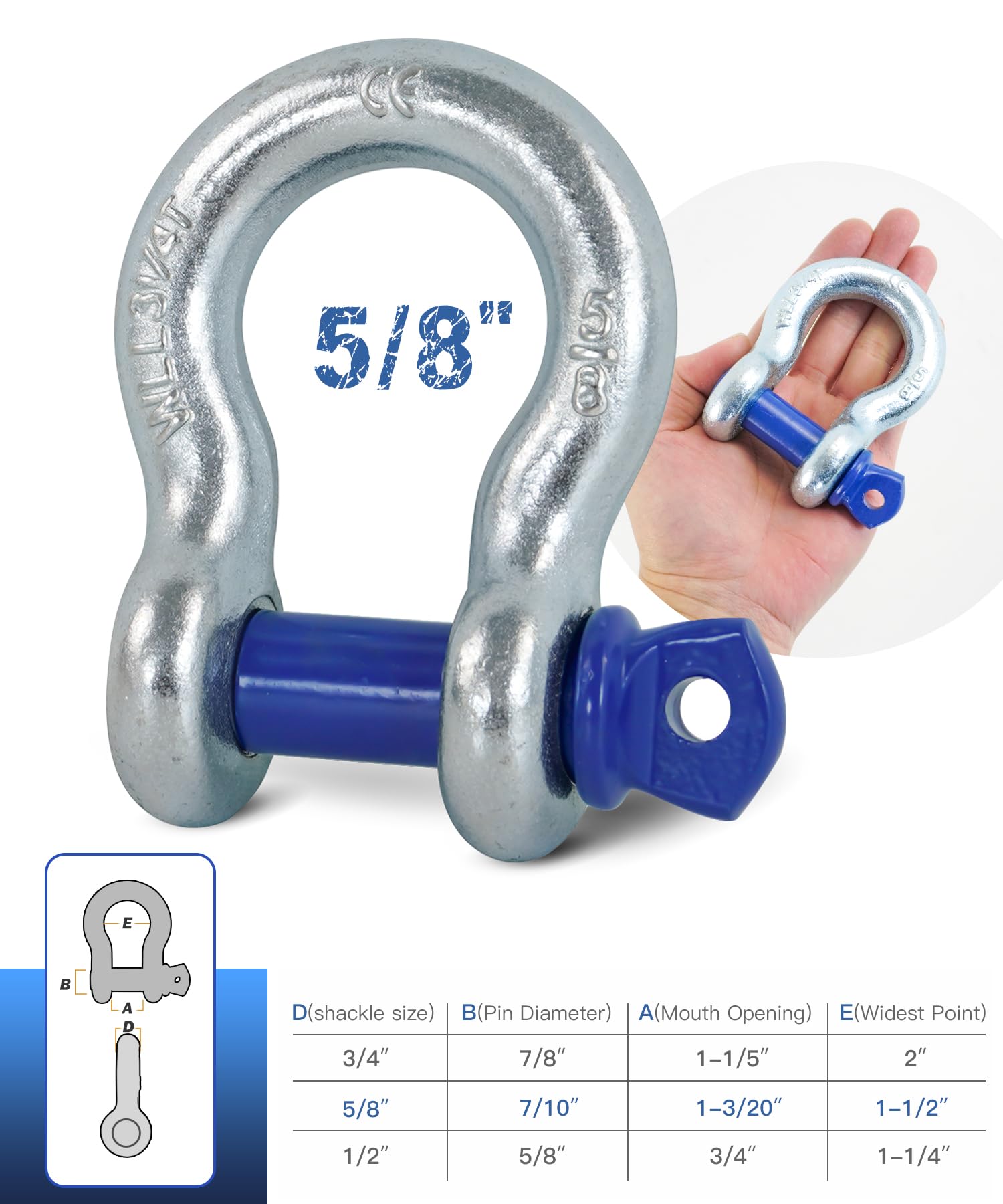 Krytonel shackle beside a ruler showing scale and portability benefit