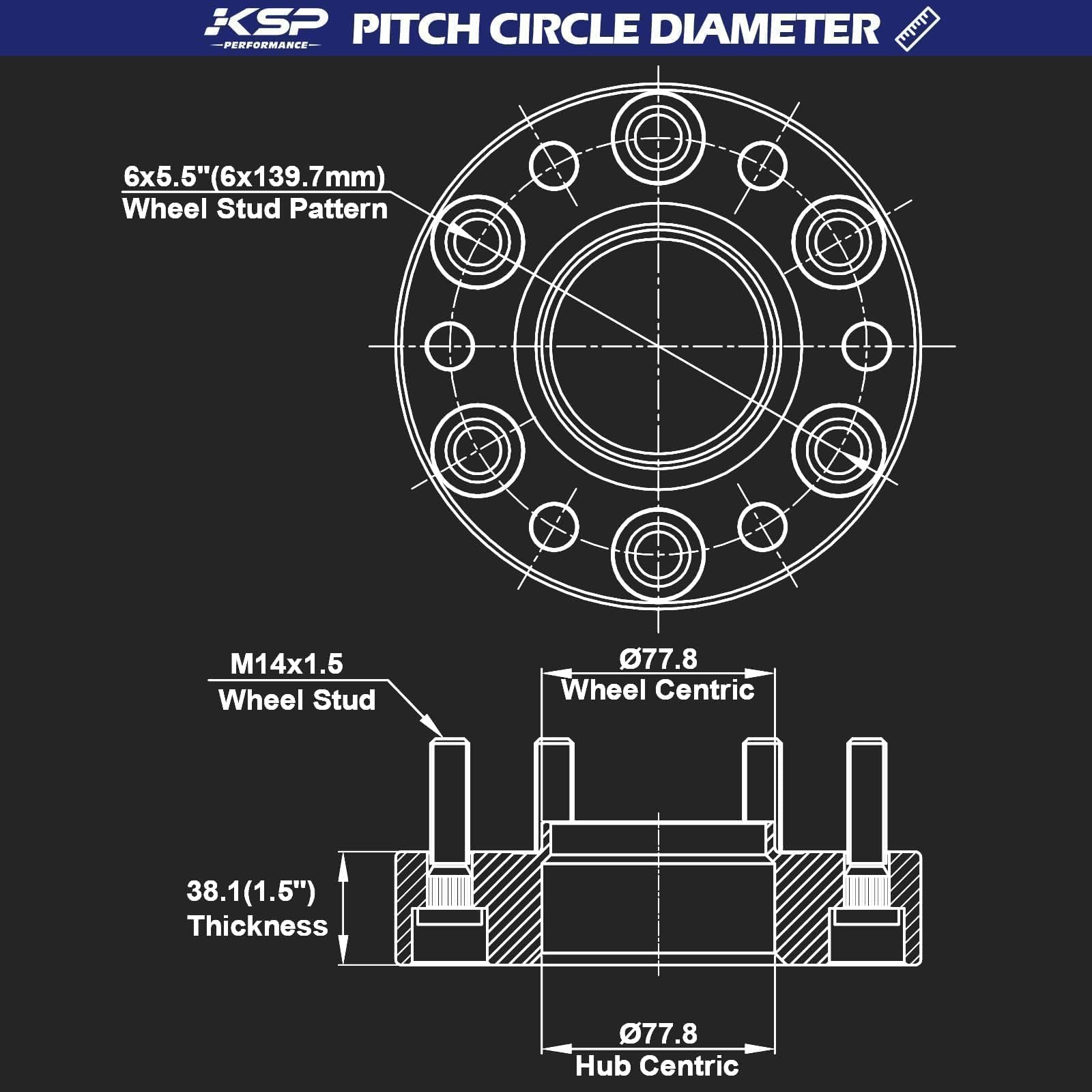 KSP PERFORMANCE close-up of machined hub lip for precise centering benefit