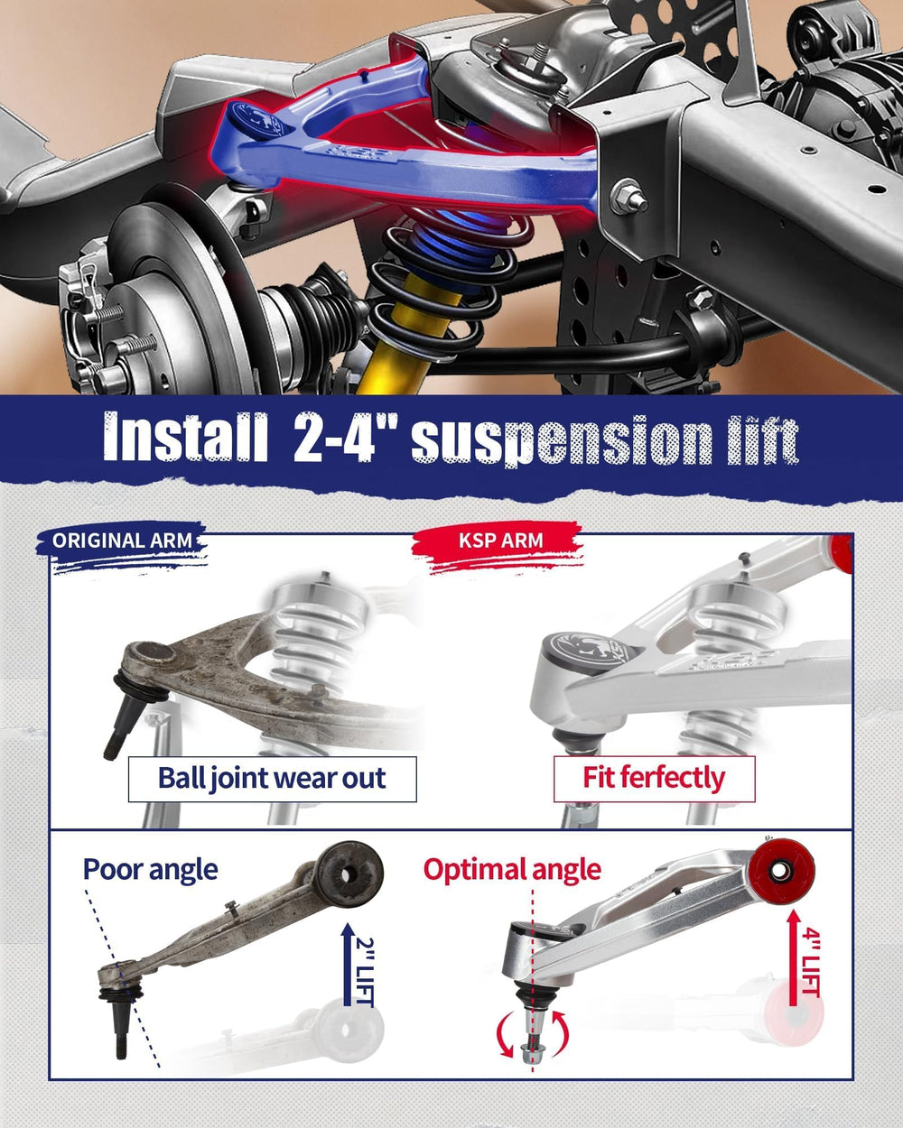 KSP one-piece forged profile highlighting no-weld strength