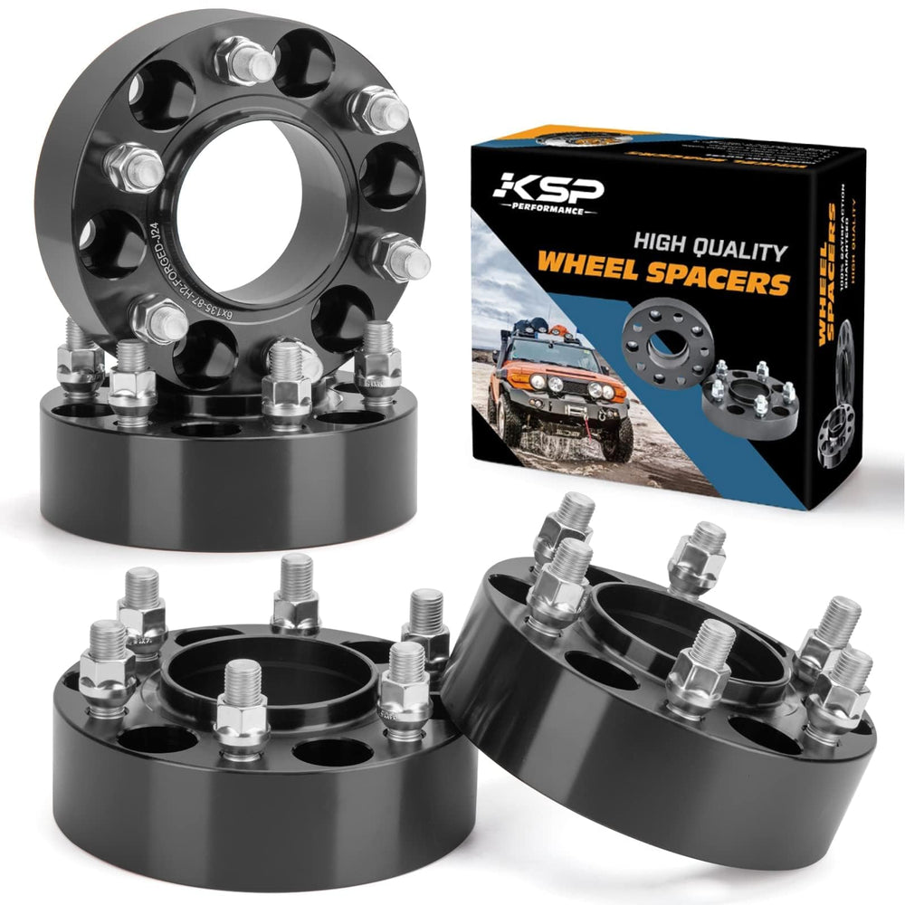 KSP front view of wheel spacers showing fitment and benefit of wider stance