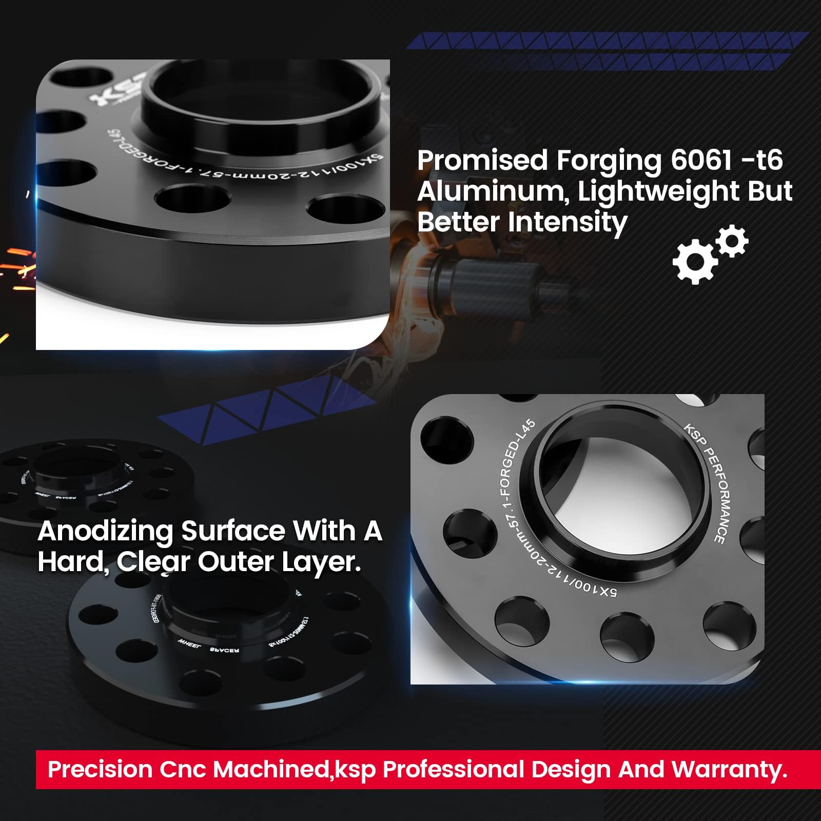 KSP PERFORMANCE hubcentric 72.56mm bore close-up, centers wheel to reduce vibration