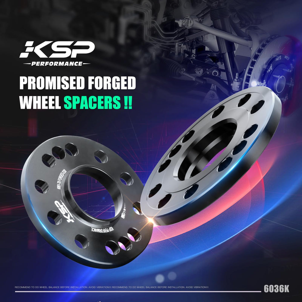 KSP PERFORMANCE spacer installed behind BMW wheel, improves brake and suspension clearance