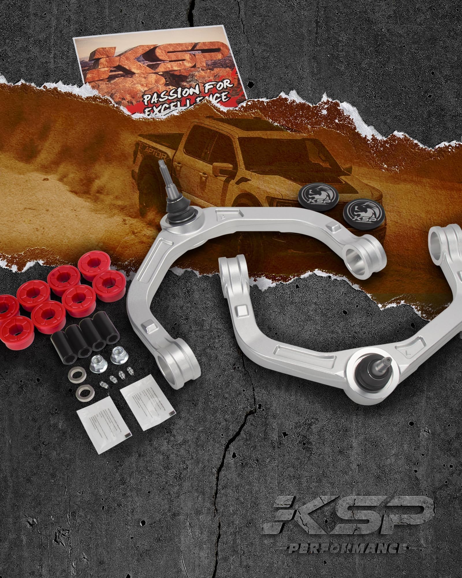 KSP PERFORMANCE stamped label and specs showing model compatibility and quality control