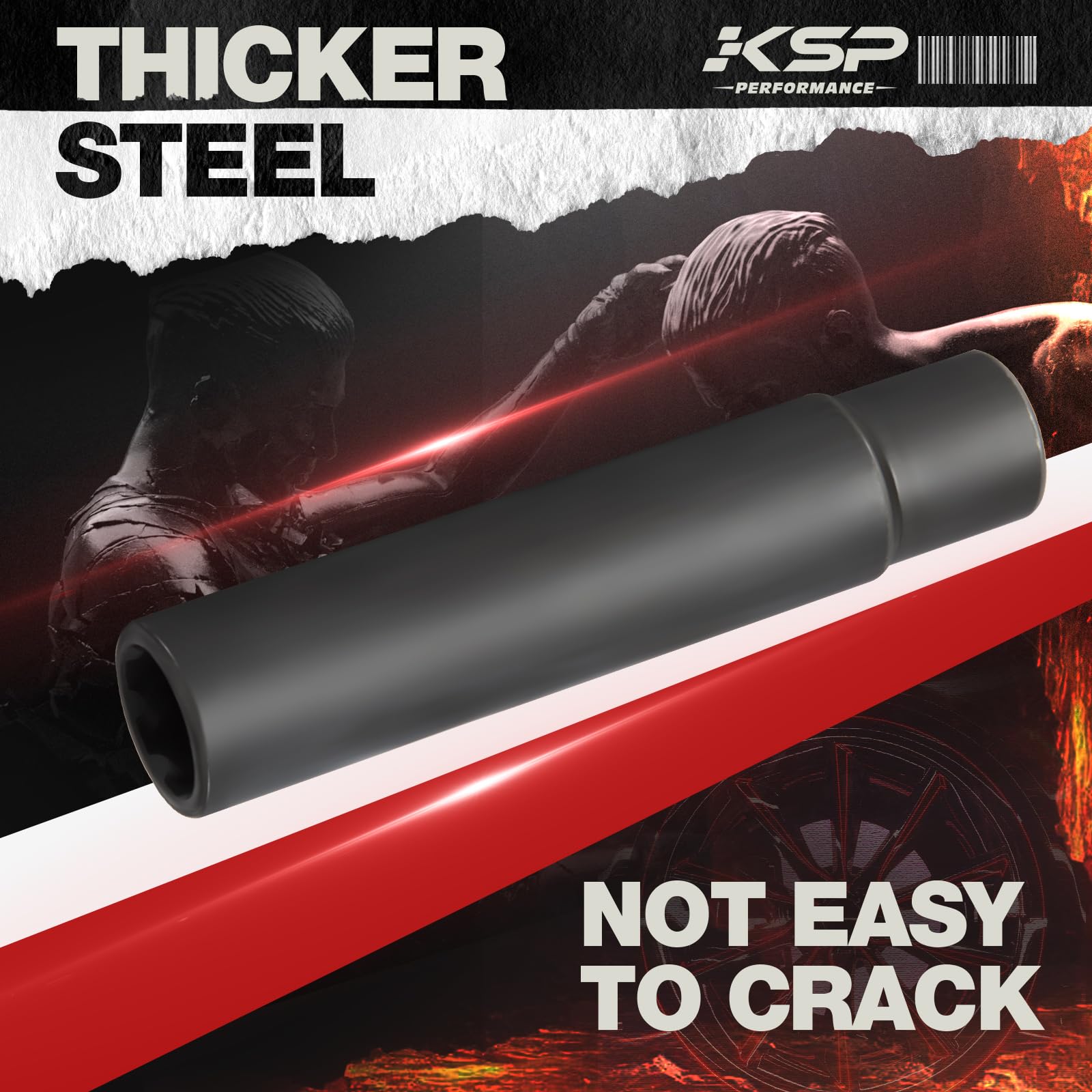 KSP PERFORMANCE chrome finish reflecting light for long-lasting corrosion protection