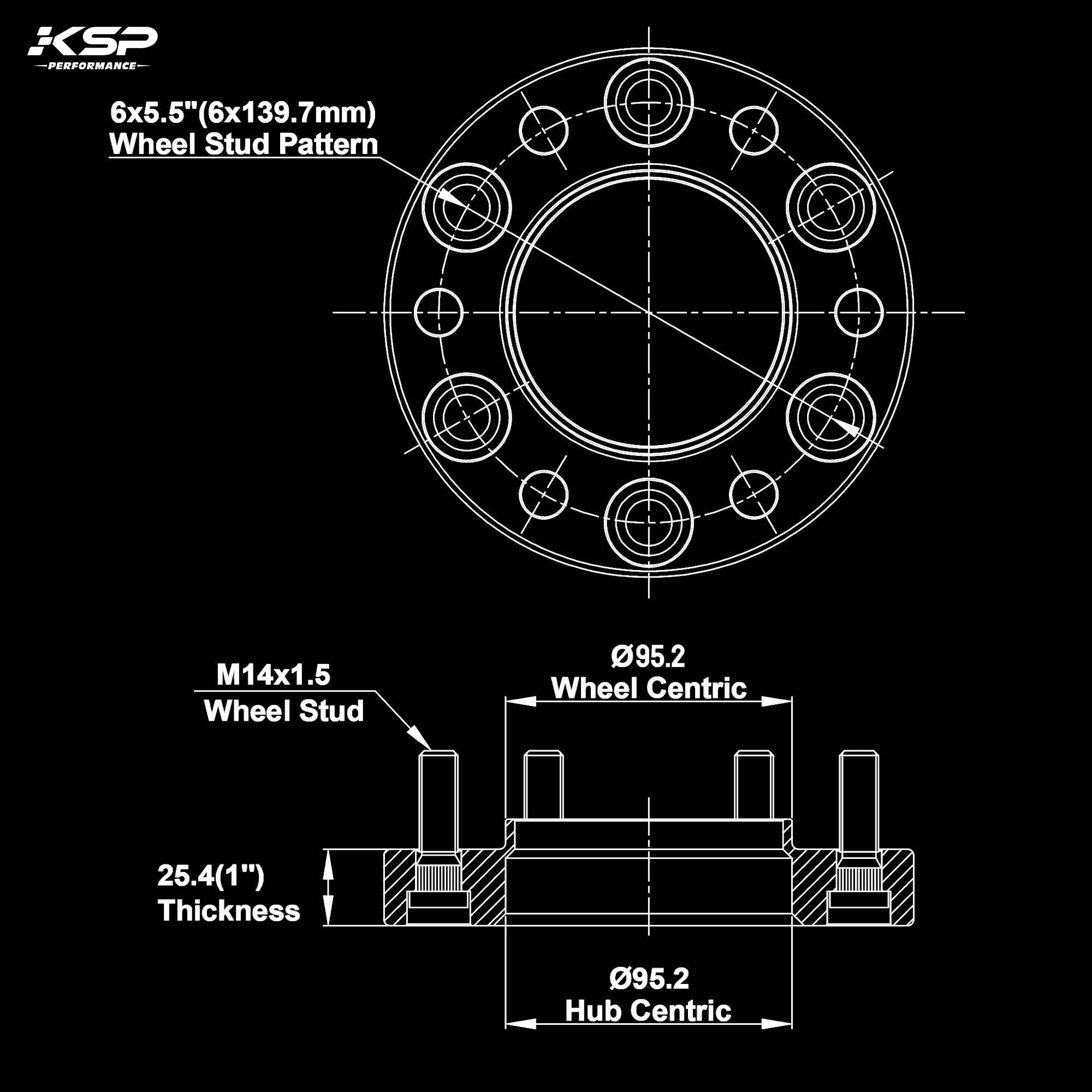 KSP PERFORMANCE close-up of machining and hub bore, highlights precision fit