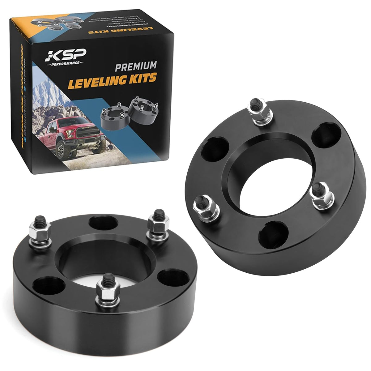 KSP PERFORMANCE front spacers installed showing improved clearance and stance