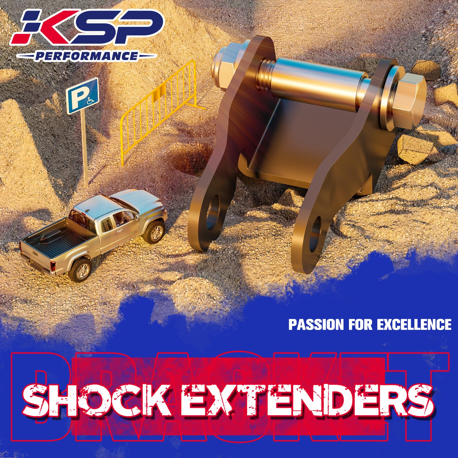 KSP PERFORMANCE hardware and axle tubes laid out showing included parts benefit
