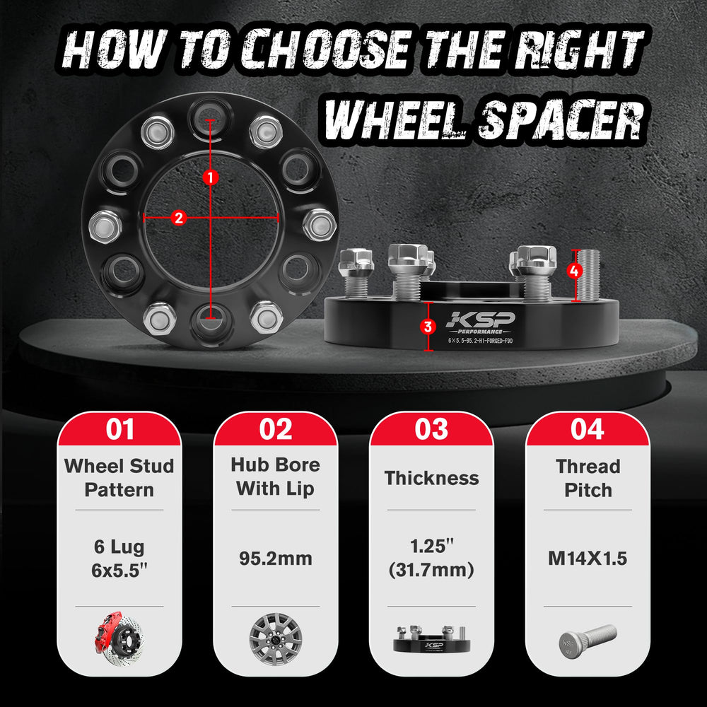 KSP PERFORMANCE hardware and lug nuts laid out, includes durable studs
