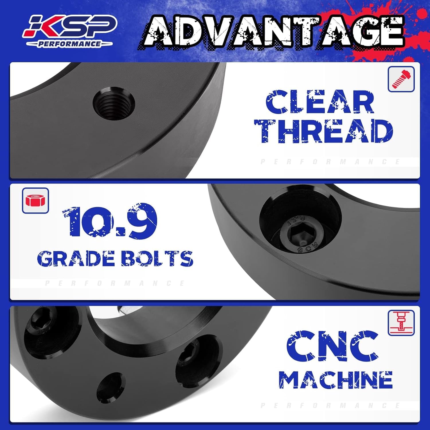 KSP PERFORMANCE hardware kit with 12.9 grade bolts for secure installation