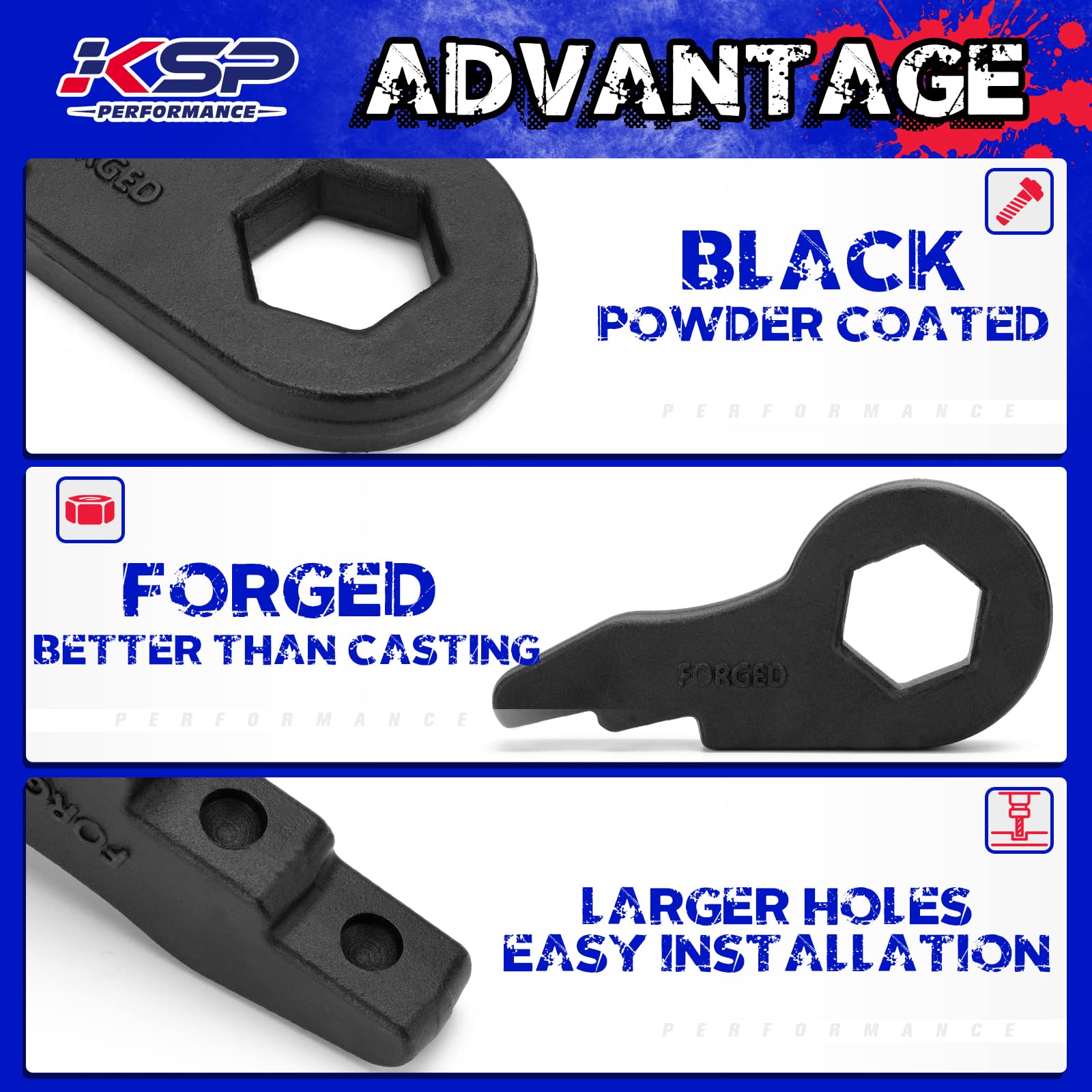 KSP PERFORMANCE torsion key installed on truck front suspension improving level