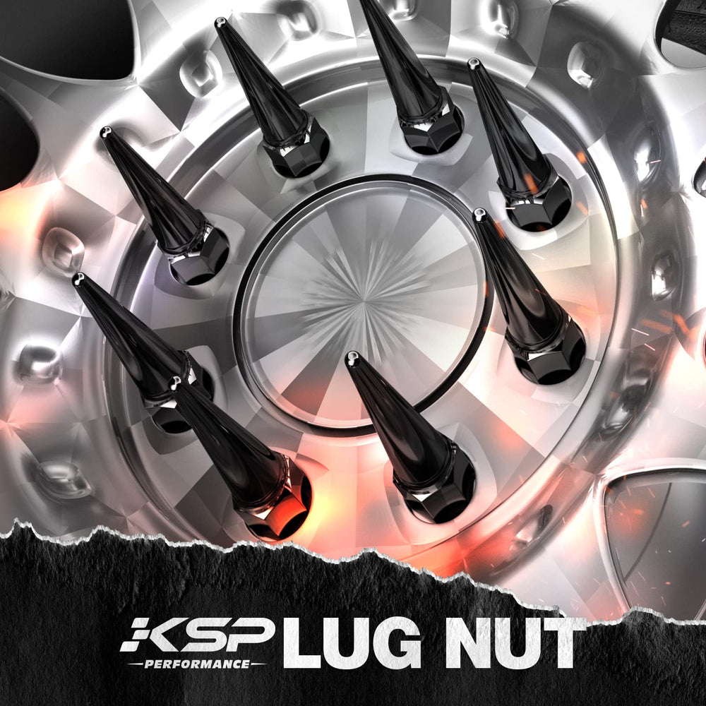 KSP PERFORMANCE lifestyle shot on a pickup wheel well showing rugged appearance and aftermarket compatibility benefit