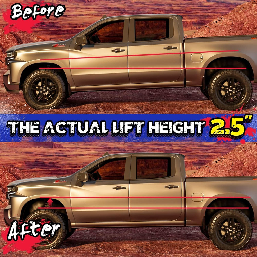 KSP PERFORMANCE lifted truck side profile enabling larger tire fitment