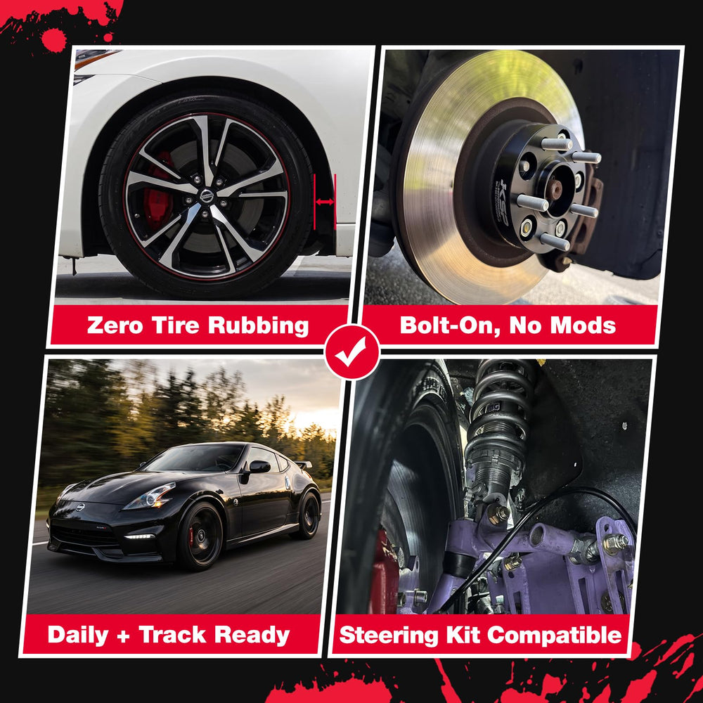 KSP PERFORMANCE wheel-mounted spacer demonstrating centered fit and wheel alignment benefit