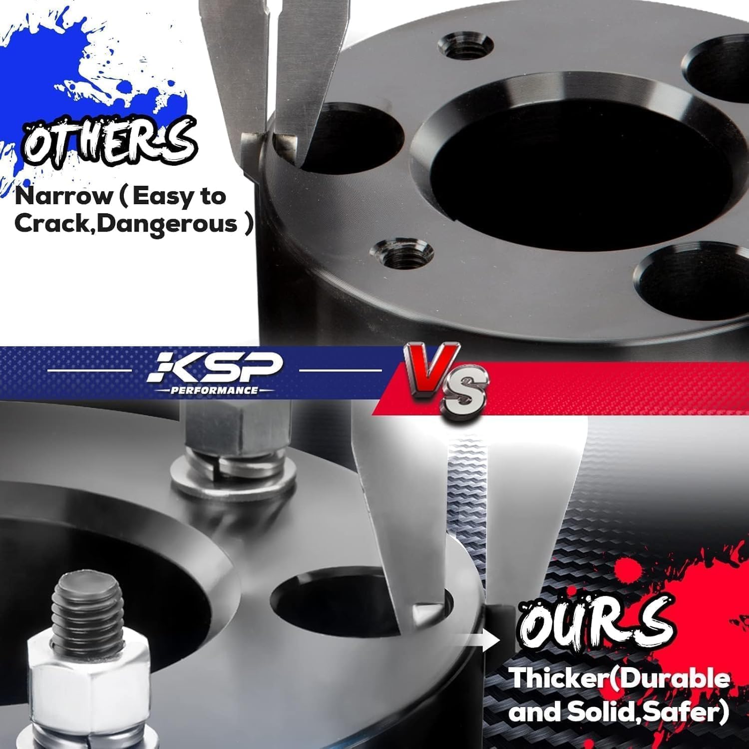 KSP PERFORMANCE powder coat finish label showing corrosion-resistant protection
