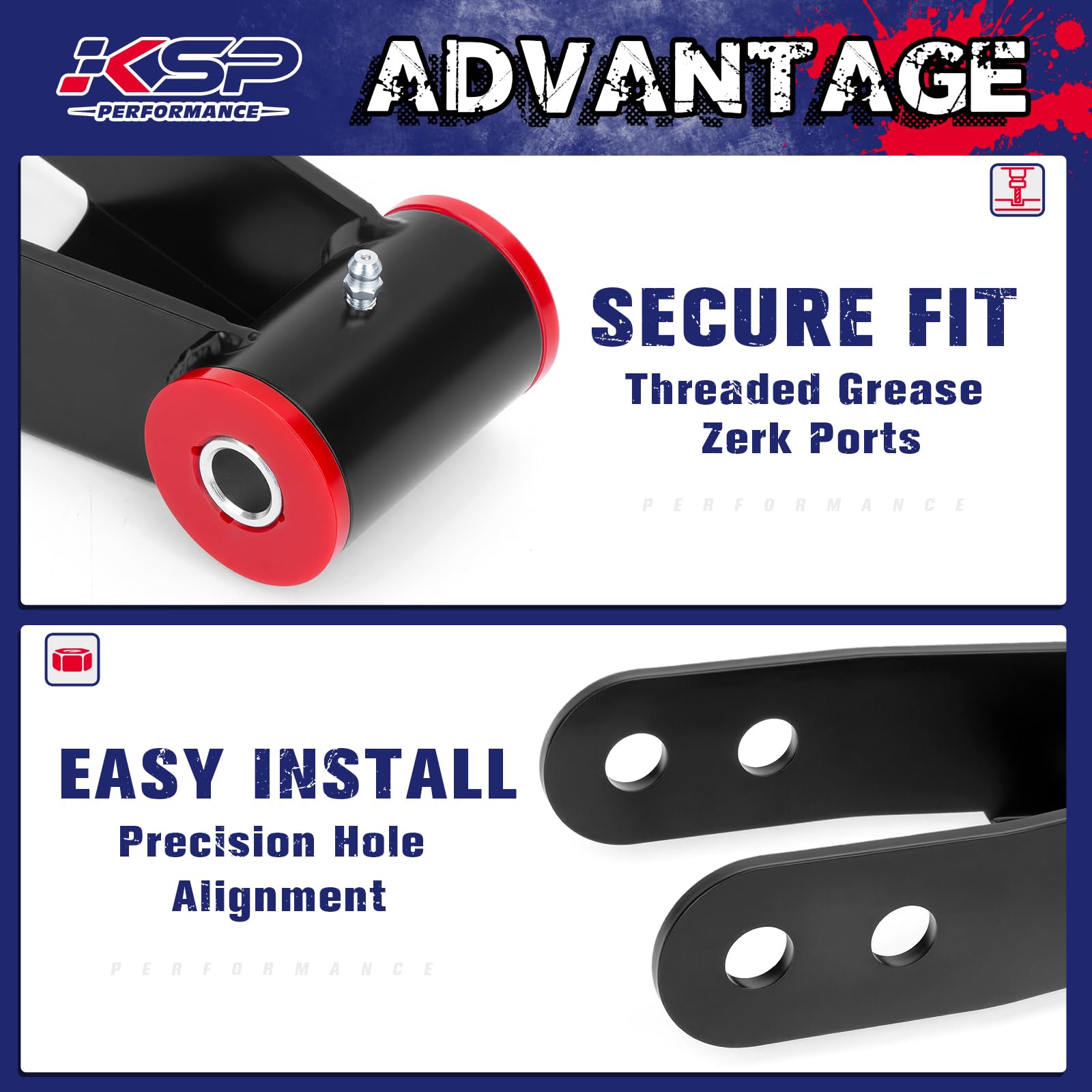 KSP PERFORMANCE powder coated finish image illustrating rust resistance