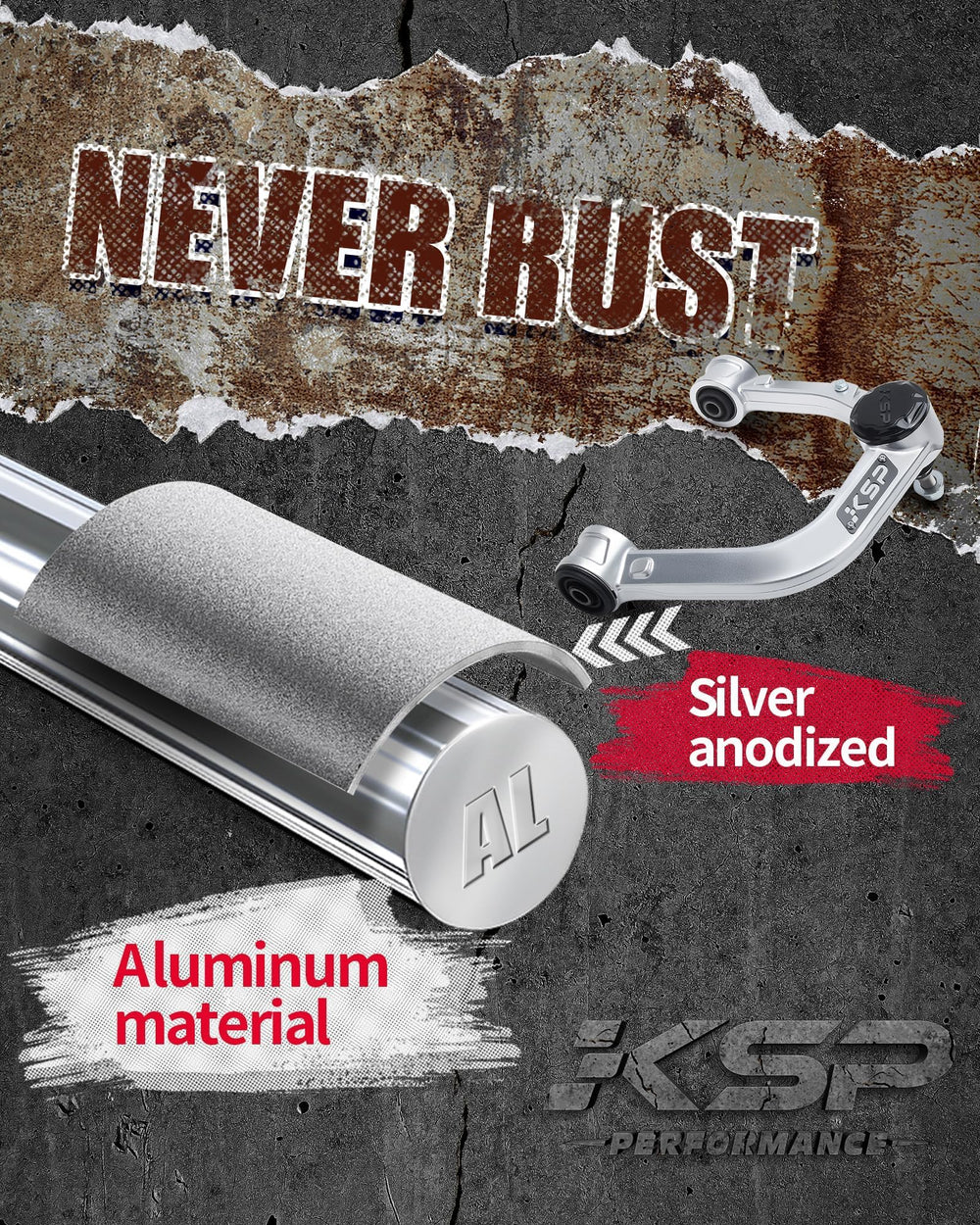 KSP PERFORMANCE underside installation view showing bolt-on fit and simpler installation benefit
