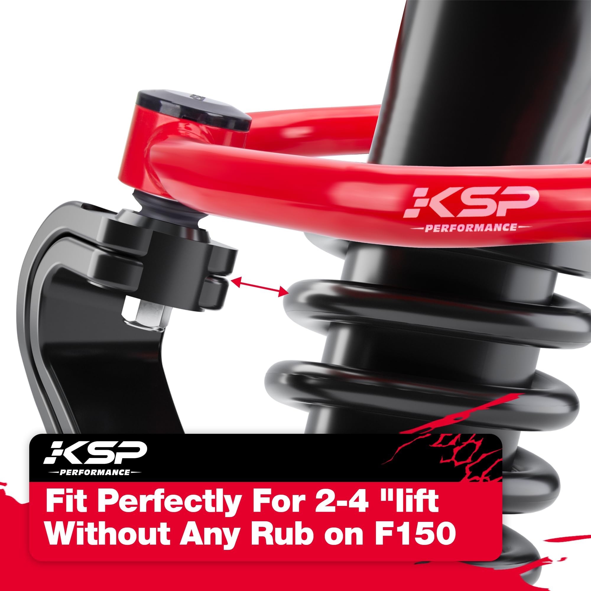 KSP PERFORMANCE arm installed on F150 demonstrating correct fitment and alignment benefit