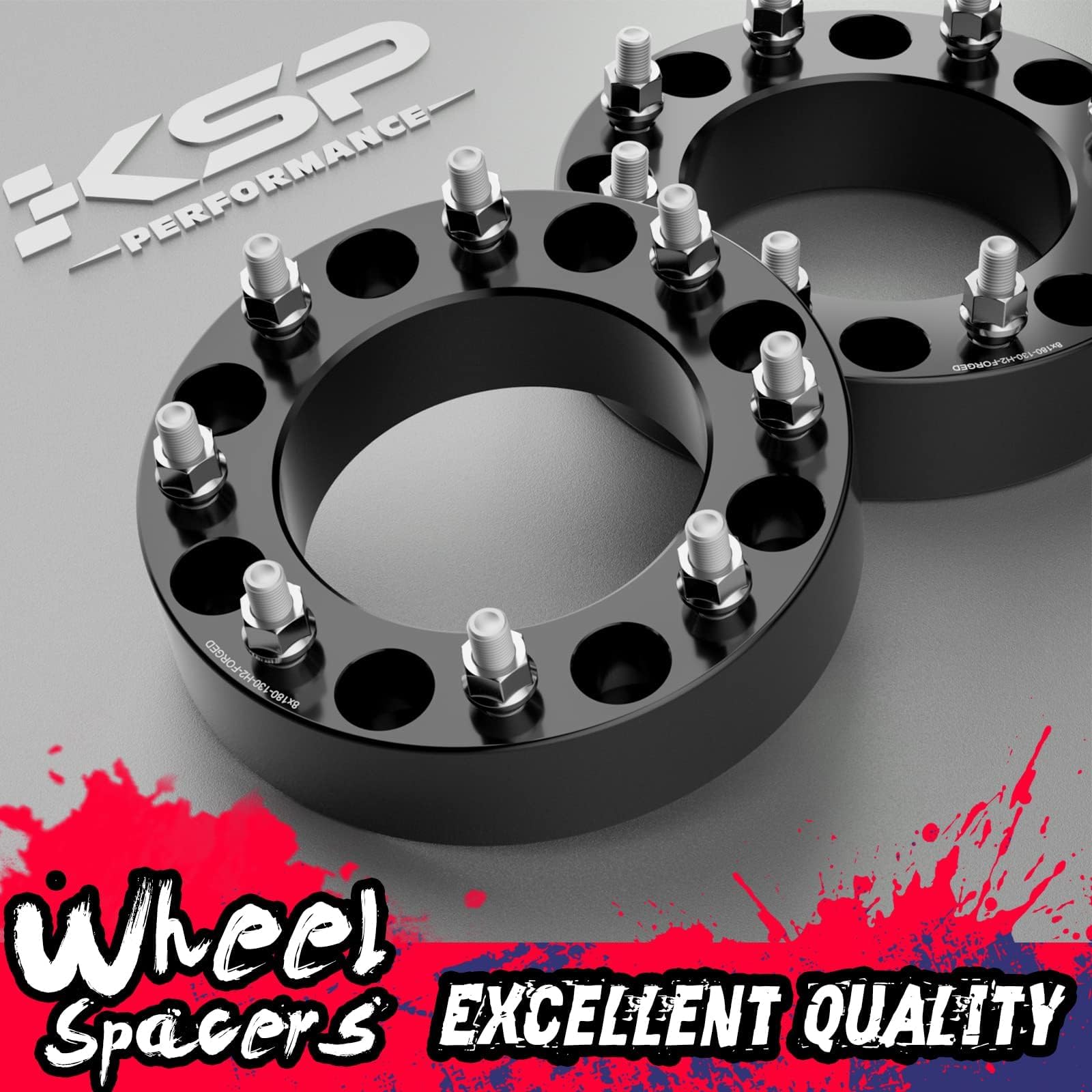 KSP PERFORMANCE spacer with aftermarket wheel demonstrating wider track and aesthetic benefit