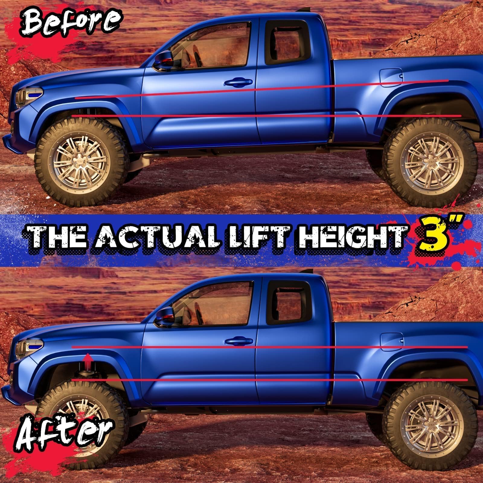 KSP PERFORMANCE with larger tire showing increased clearance and aggressive appearance