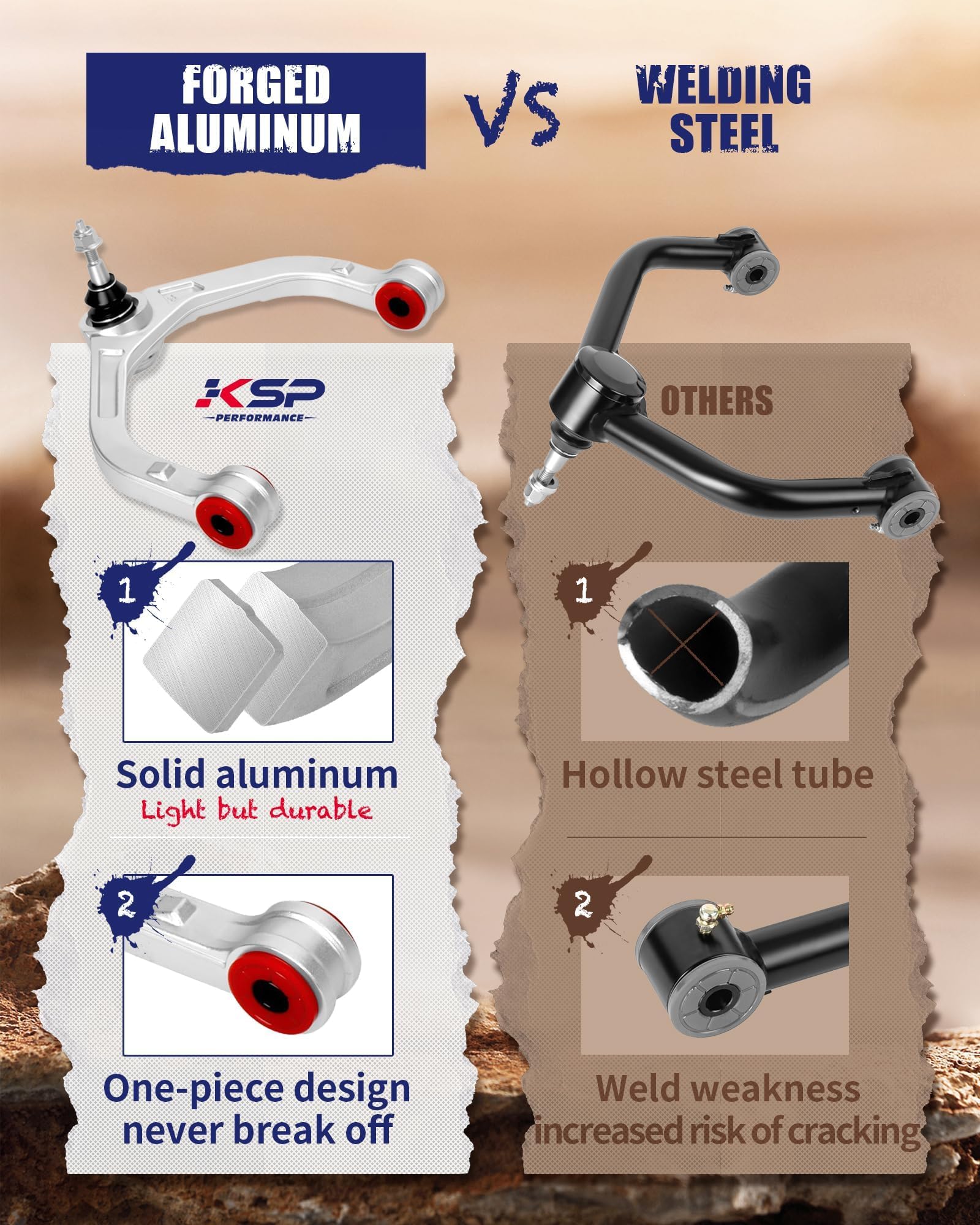 KSP PERFORMANCE polyurethane bushing groove close-up improving lubrication and feedback