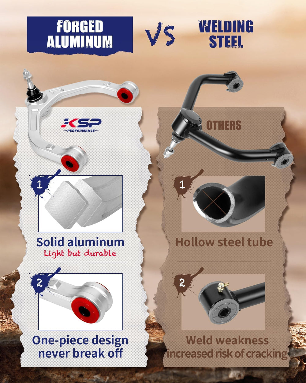 KSP PERFORMANCE polyurethane bushing groove close-up improving lubrication and feedback